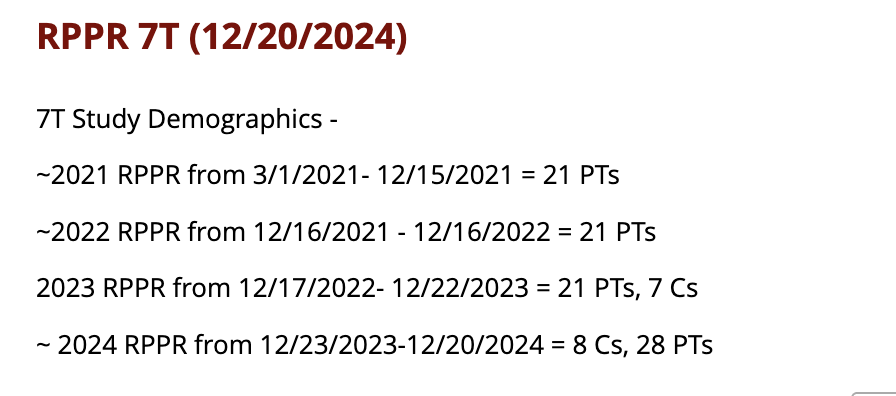 RPPR 7T aggregate enrollment counts by year